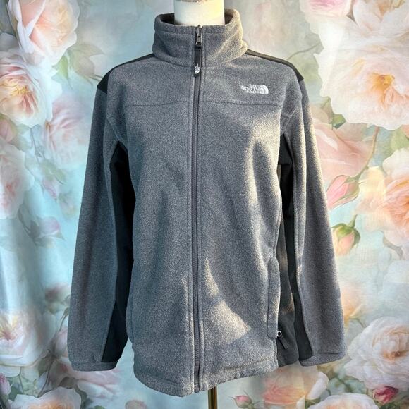 The North Face Grey & Black Full Zip Fleece Sweater Jacket - Picture 1 of 5